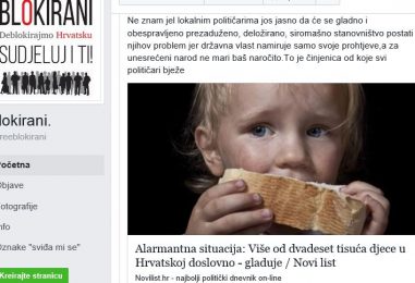 Čak 40 škola mogli bi napuniti djecom koja u Hrvatskoj gladuju, a POSTAJE SVE GORE!